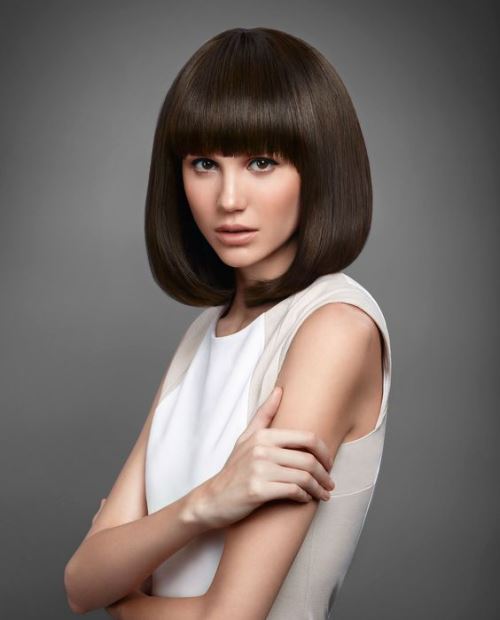 Blunt Cut With Bangs - Short Haircuts For girls